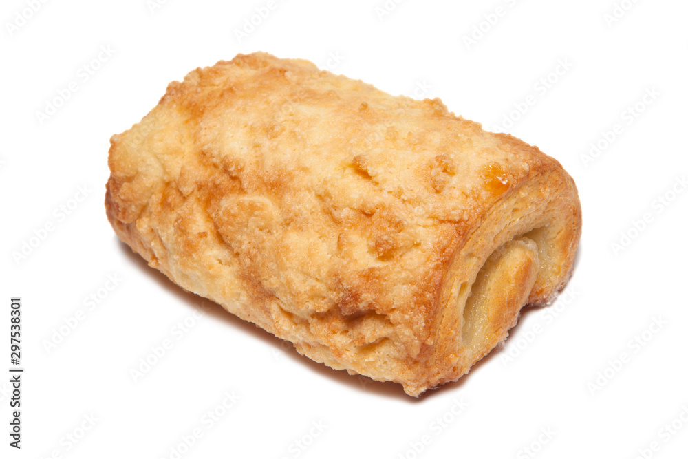 Puff pastry cake with sugar. Puff dessert for tea. Puff pastry cake with sugar. Puff dessert for tea.