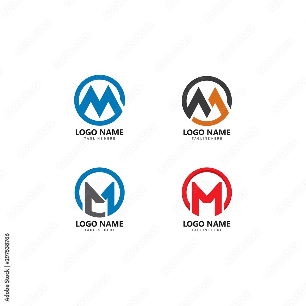 Fototapeta premium M Letter Logo Template vector illustration design 