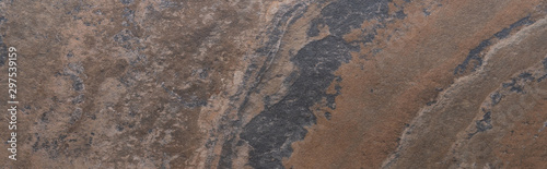 top view of textured stone surface with copy space, panoramic shot