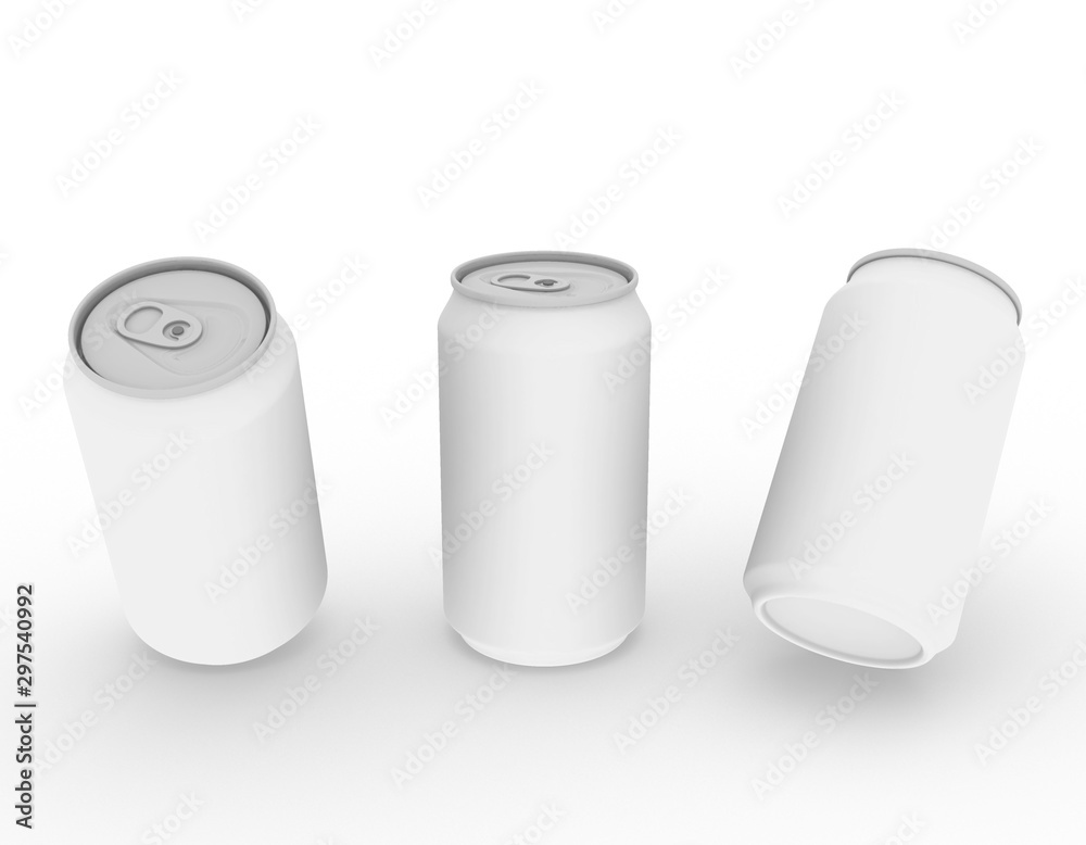 template empty can mockup white background , 3d rendering template empty can mockup white background , 3d rendering