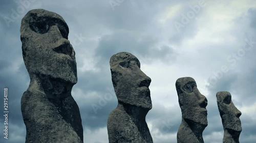 Easter Island Statues In The Daytime photo