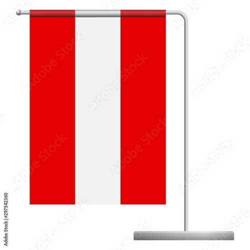 Austria flag on pole icon