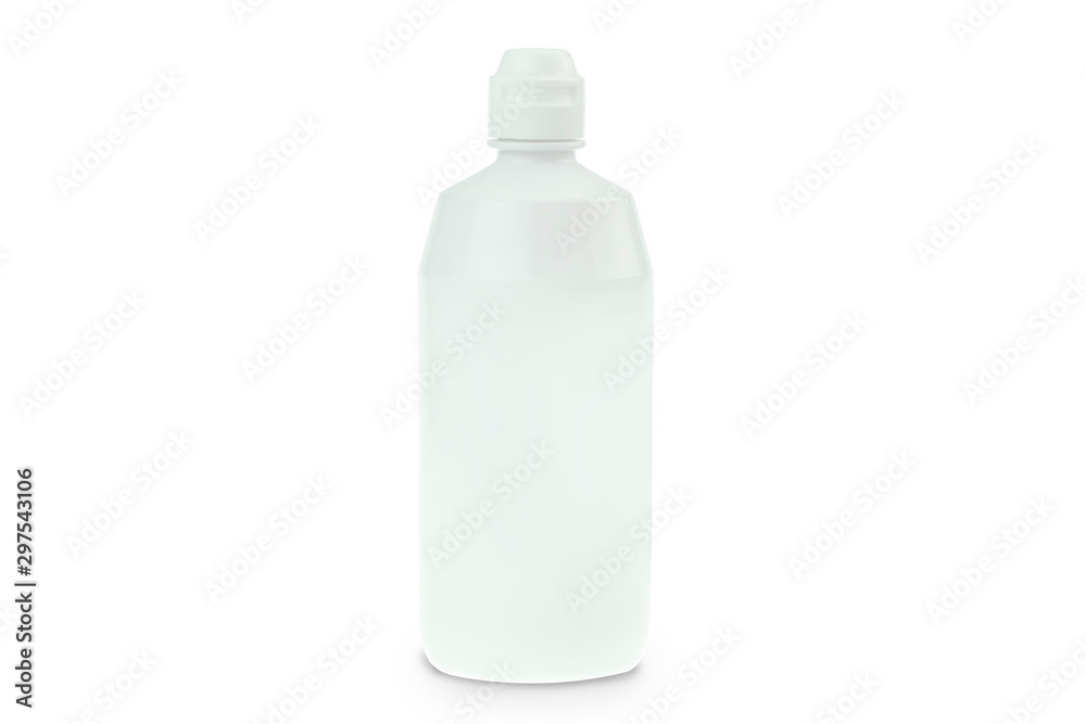White plastic bottle isolated on white background with clipping part White plastic bottle isolated on white background with clipping part