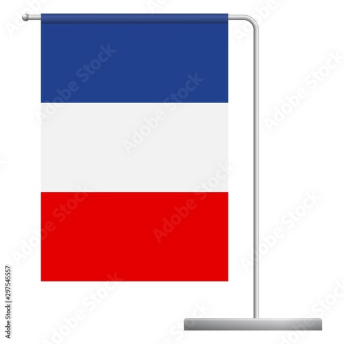 Free Download France flag on pole icon - GFXLoad