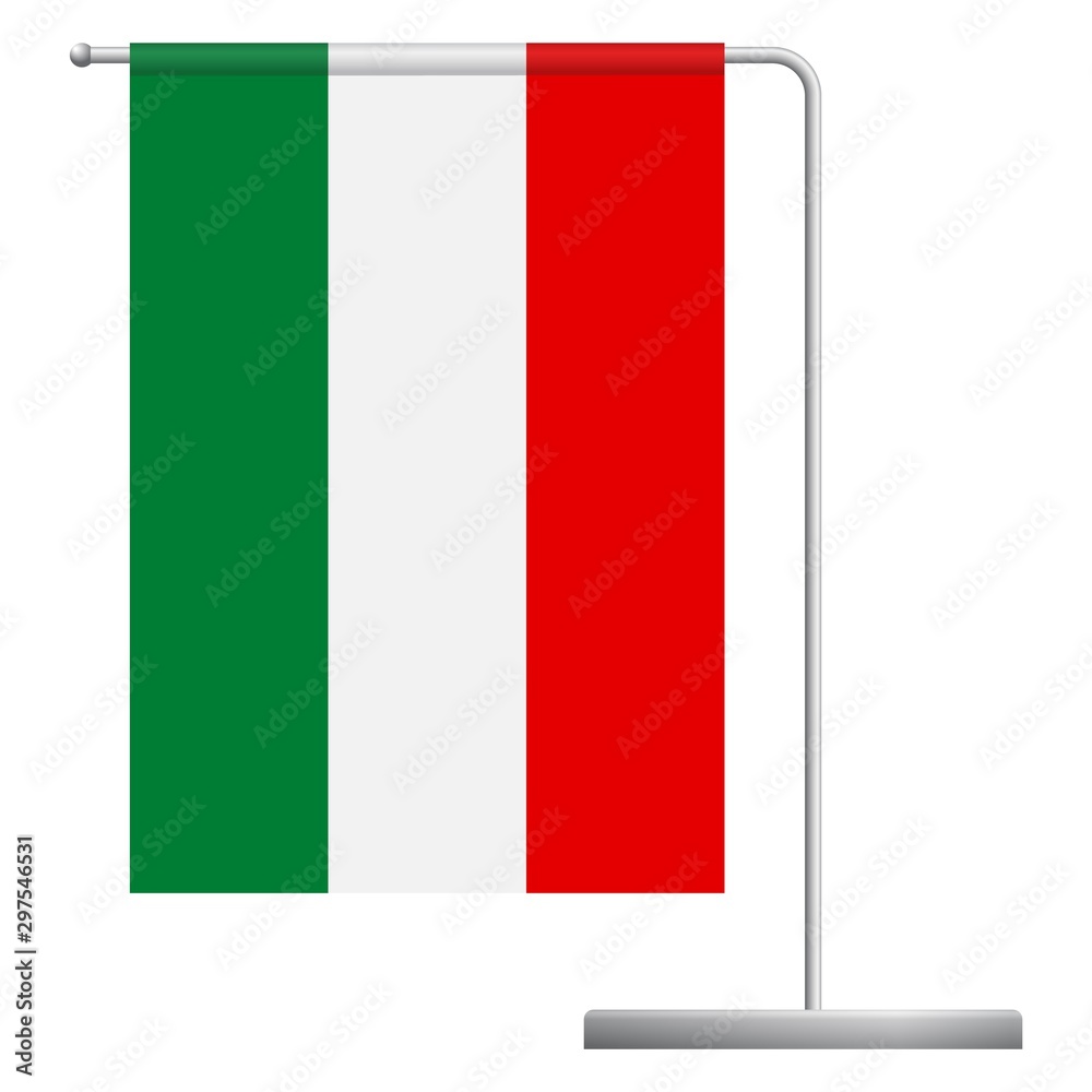 Hungary flag on pole icon Hungary flag on pole icon