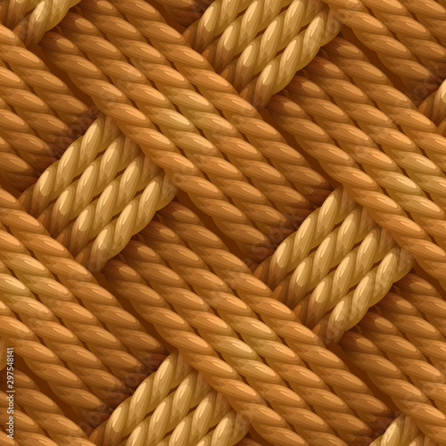 Natural Hemp Fiber Sisal Rope, Manila Rope ,Jute Rope weaving pattern wicker background vector illustration