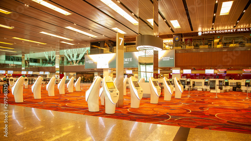 Photography Self-service check-in kiosks at Singapore Terminal 2