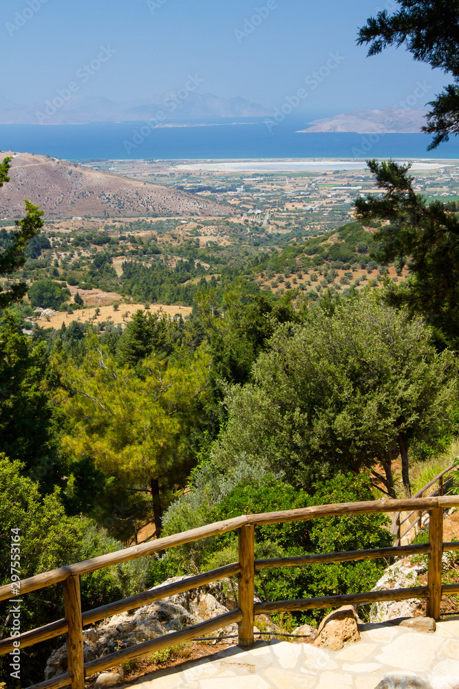 View to Kos island in Greece.