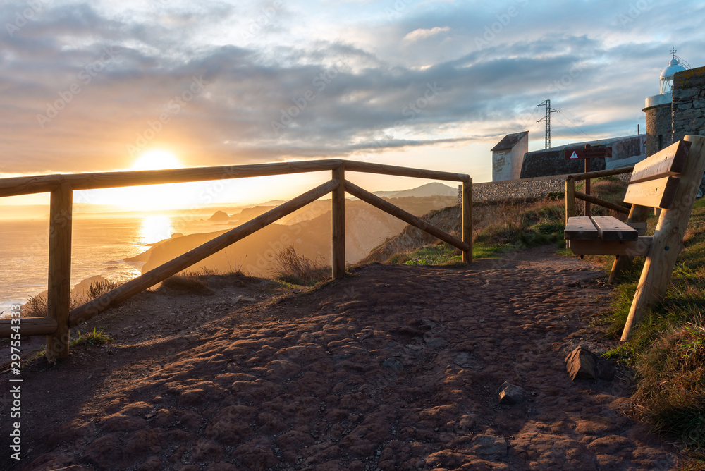 Vidio Cape at sunrise, Asturias, Spain