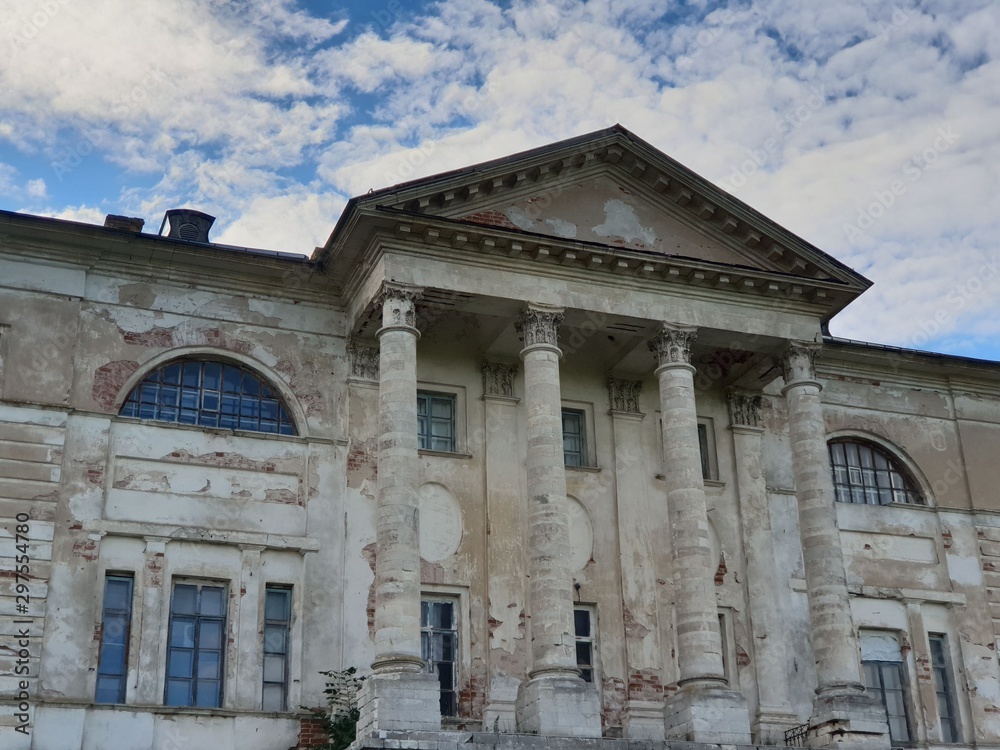 Architecture of abandoned mansion