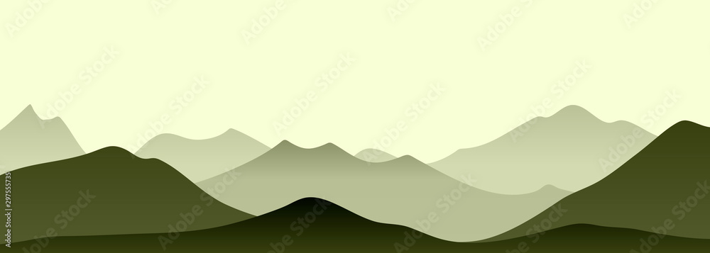 abstract monochrome vector landscape