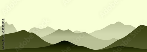 abstract monochrome vector landscape