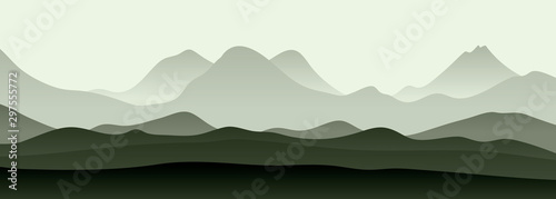 abstract monochrome vector landscape