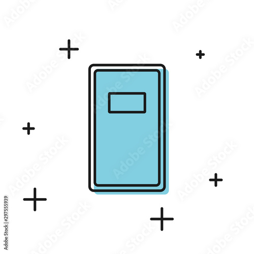 Black Police assault shield icon isolated on white background. Vector Illustration