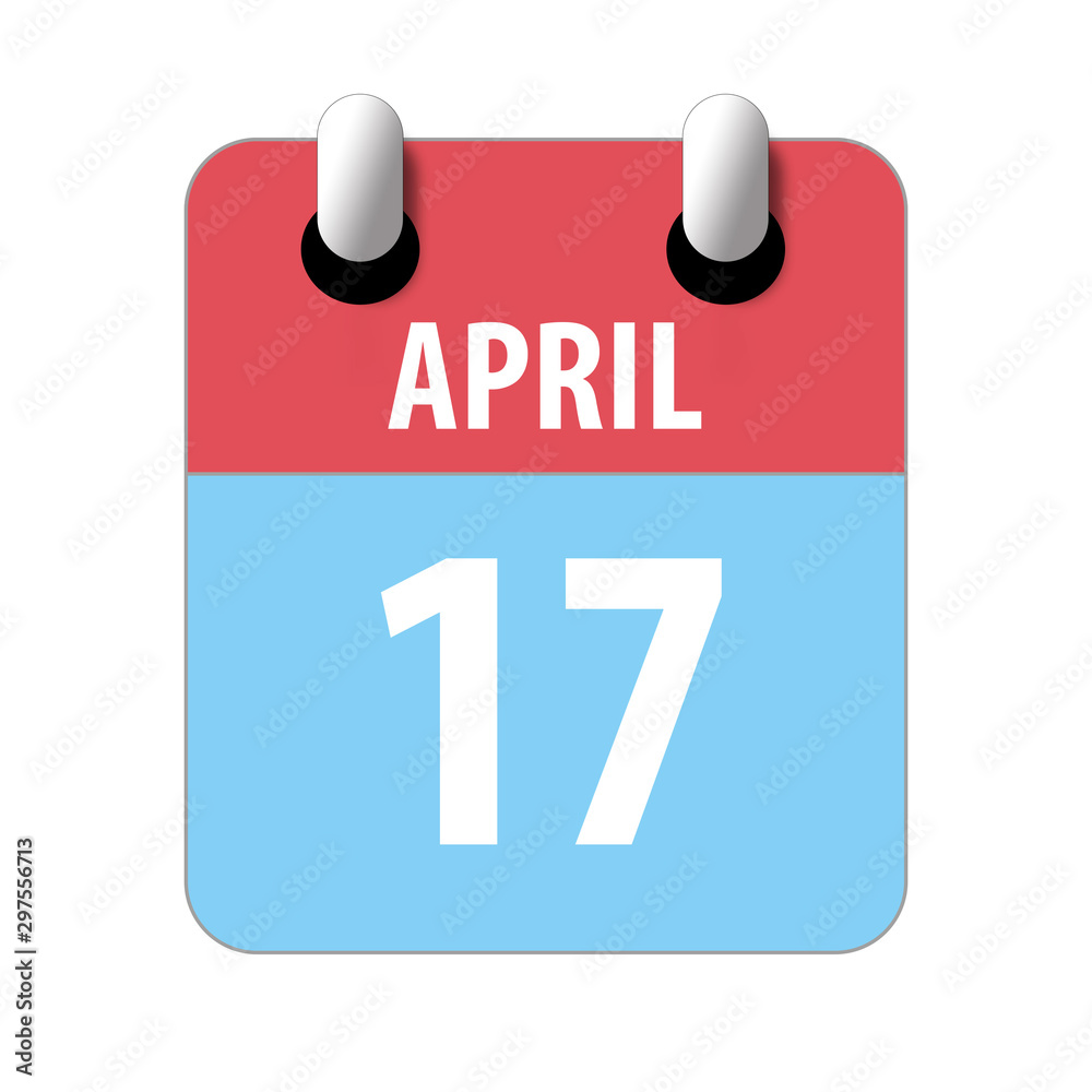 april 17th. Day 17 of month,Simple calendar icon on white background. Planning. Time management. Set of calendar icons for web design. spring month, day of the year concept april 17th. Day 17 of month,Simple calendar icon on white background. Planning. Time management. Set of calendar icons for web design. spring month, day of the year concept