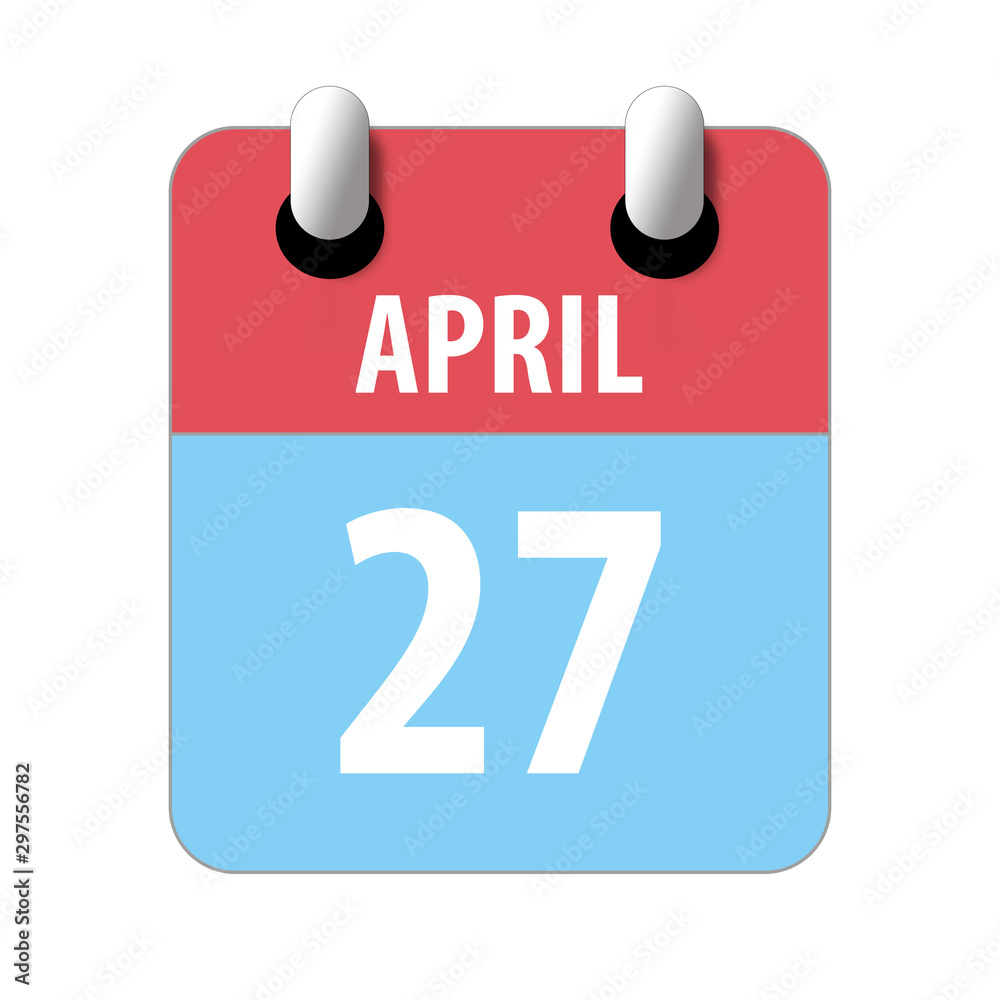 april 27th. Day 27 of month,Simple calendar icon on white background. Planning. Time management. Set of calendar icons for web design. spring month, day of the year concept april 27th. Day 27 of month,Simple calendar icon on white background. Planning. Time management. Set of calendar icons for web design. spring month, day of the year concept
