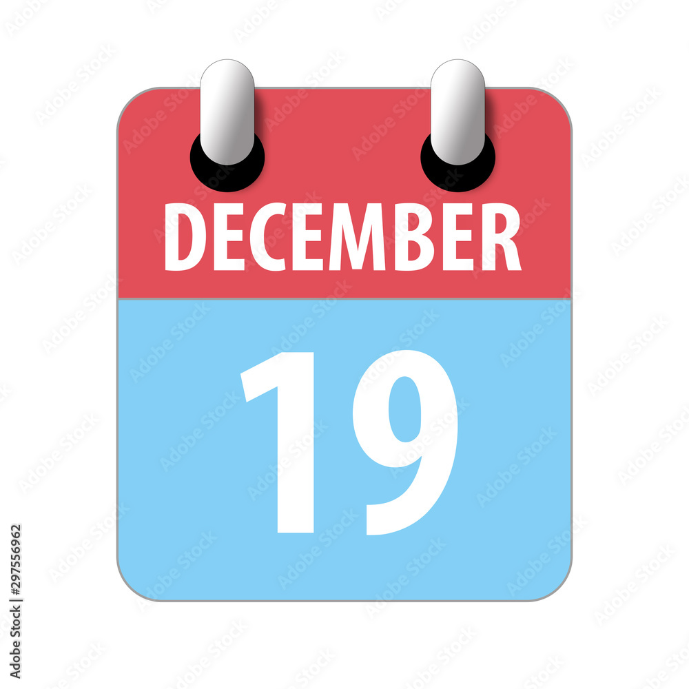 december 19th. Day 19 of month,Simple calendar icon on white background. Planning. Time management. Set of calendar icons for web design. winter month, day of the year concept december 19th. Day 19 of month,Simple calendar icon on white background. Planning. Time management. Set of calendar icons for web design. winter month, day of the year concept