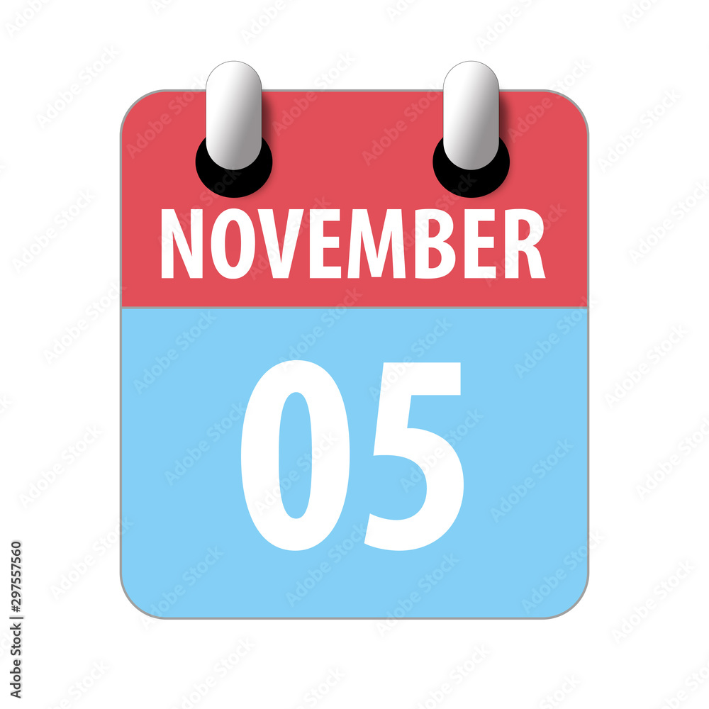 november 5th. Day 5 of month,Simple calendar icon on white background. Planning. Time management. Set of calendar icons for web design. autumn month, day of the year concept november 5th. Day 5 of month,Simple calendar icon on white background. Planning. Time management. Set of calendar icons for web design. autumn month, day of the year concept