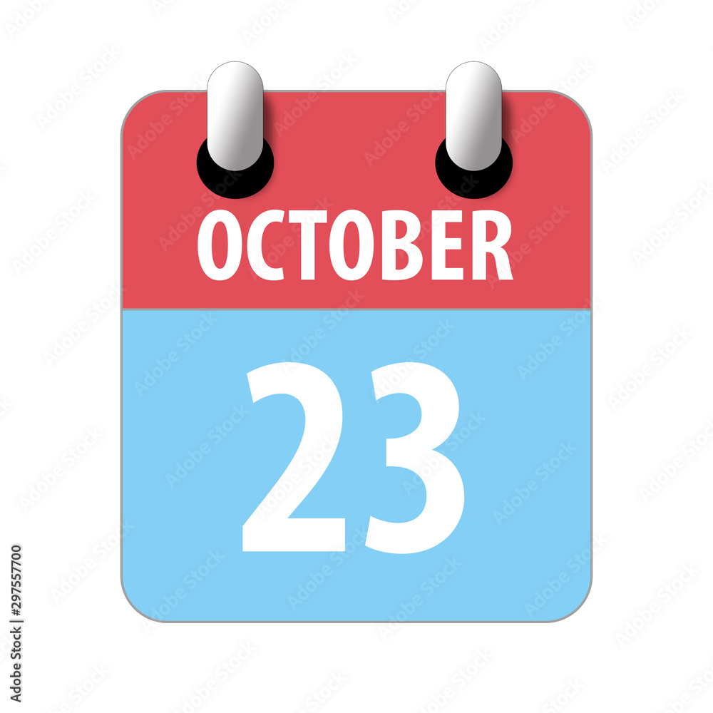 Fototapeta premium october 23rd. Day 23 of month,Simple calendar icon on white background. Planning. Time management. Set of calendar icons for web design. autumn month, day of the year concept