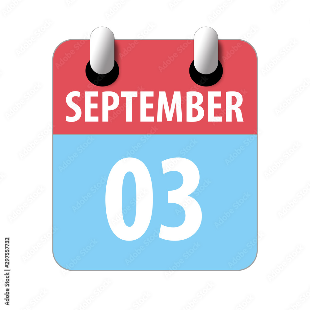 september 3rd. Day 3 of month,Simple calendar icon on white background. Planning. Time management. Set of calendar icons for web design. autumn month, day of the year concept september 3rd. Day 3 of month,Simple calendar icon on white background. Planning. Time management. Set of calendar icons for web design. autumn month, day of the year concept