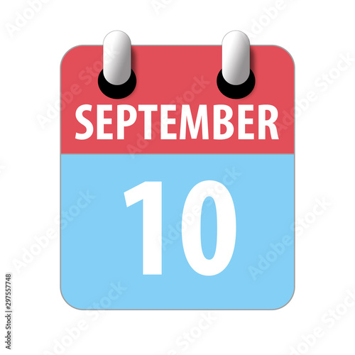 Wallpaper Mural september 10th. Day 10 of month,Simple calendar icon on white background. Planning. Time management. Set of calendar icons for web design. autumn month, day of the year concept Torontodigital.ca