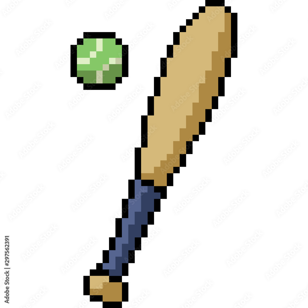 Fototapeta premium vector pixel art baseball