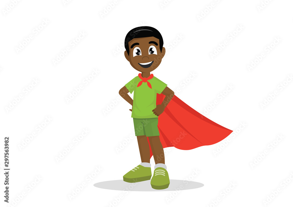 African Boy in Superhero costume. African Boy in Superhero costume.