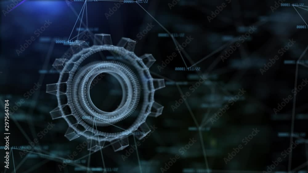 Modern Industry Gear Wheel 4k video animation