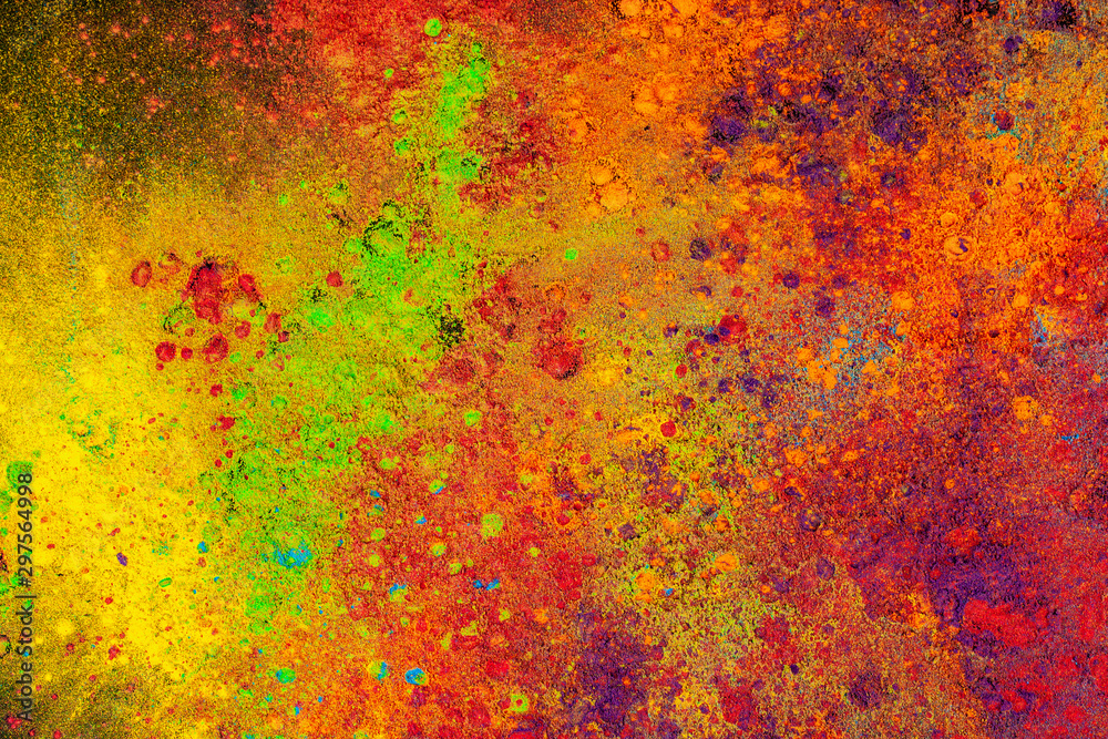Colorful background made of Indian colorful dyes