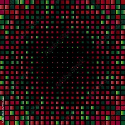 Mosaic background of red and green glitter