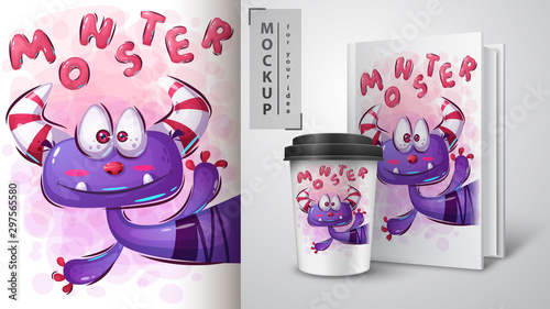 Cute monster poster and merchandising