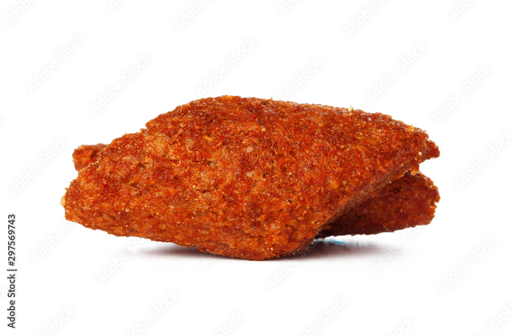 Crunchy bread snack isolated on white background Crunchy bread snack isolated on white background