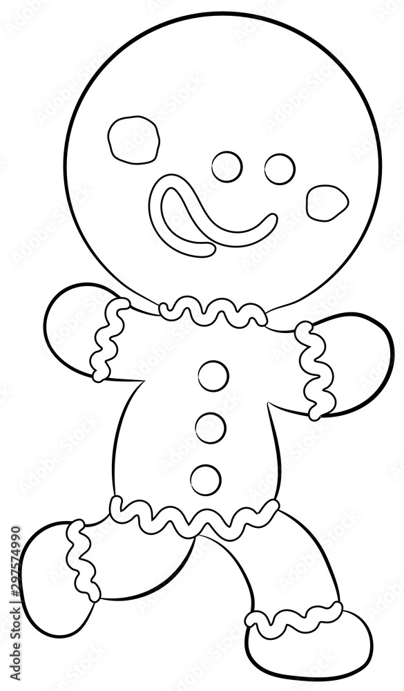 Niedlicher Lebkuchenmann - Vektor-Illustration Niedlicher Lebkuchenmann - Vektor-Illustration