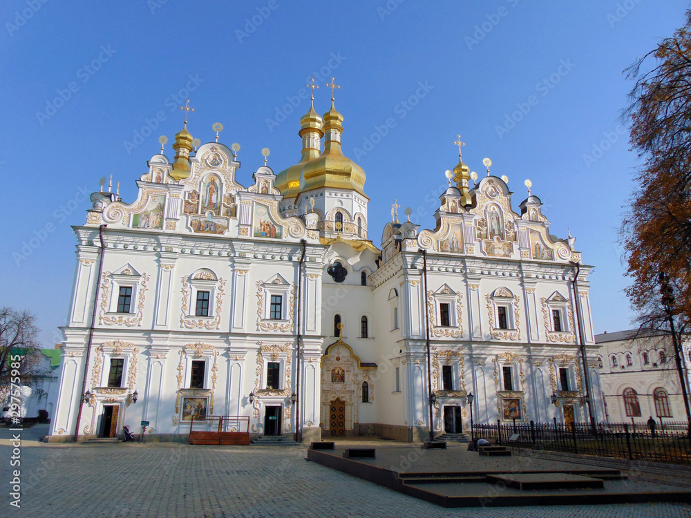 Assumption Cathedral of Kiev Pechersk Lavra on a sunny autumn day