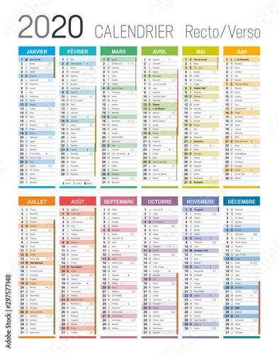 Calendrier 2020 - Recto Verso