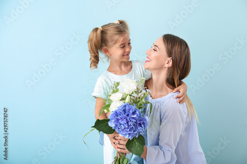 Little girl and her mother ...
