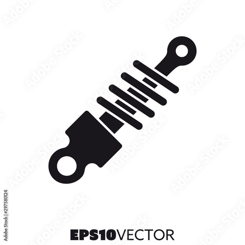 Car shock absorber vector glyph icon