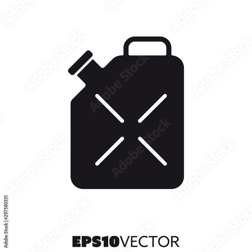 Car jerrycan vector glyph icon