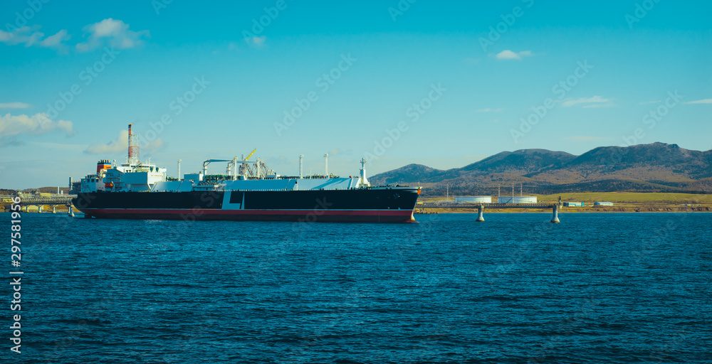 The tanker refueling with oil HDR