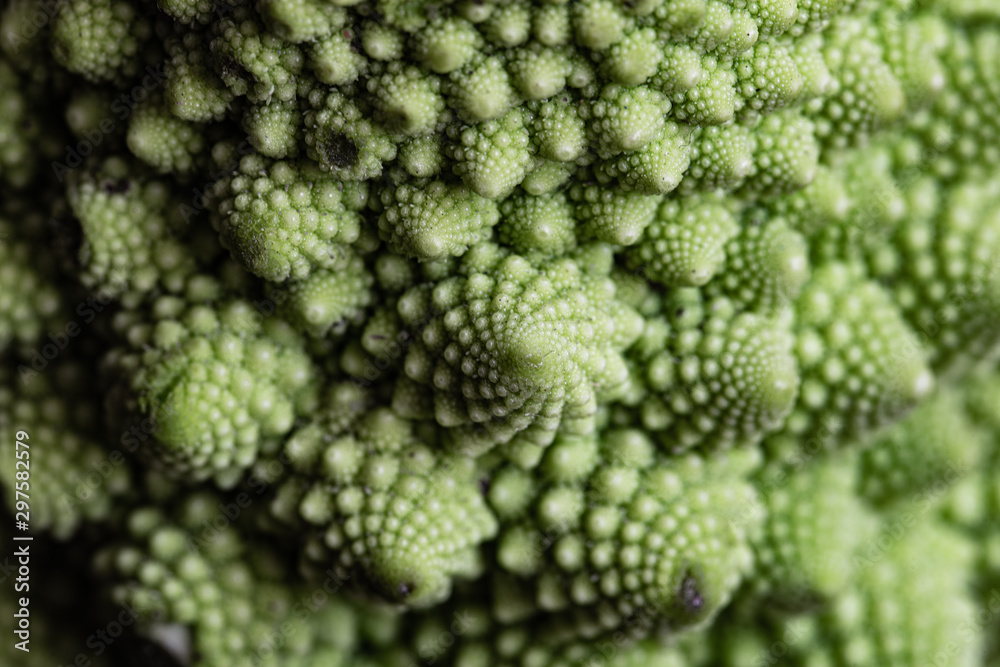 Closeup of Romanesco broccoli as textured patten Closeup of Romanesco broccoli as textured patten