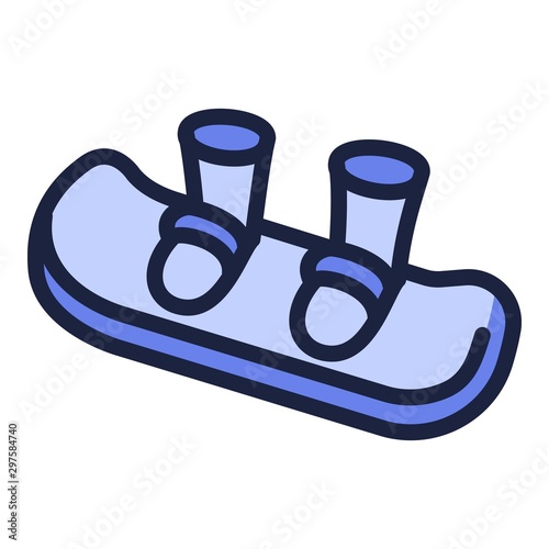 Snowboard equipment icon. Outline snowboard equipment vector icon for web design isolated on white background