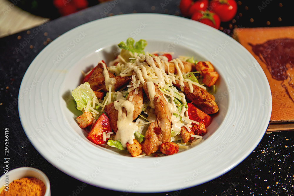 caesar salad with grated cheese caesar salad with grated cheese