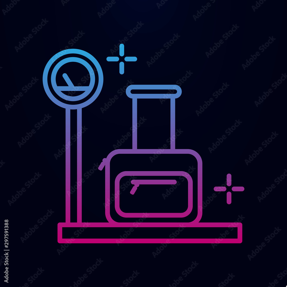 Weight, luggage, airport nolan icon. Simple thin line, outline vector of airport icons for ui and ux, website or mobile application Weight, luggage, airport nolan icon. Simple thin line, outline vector of airport icons for ui and ux, website or mobile application