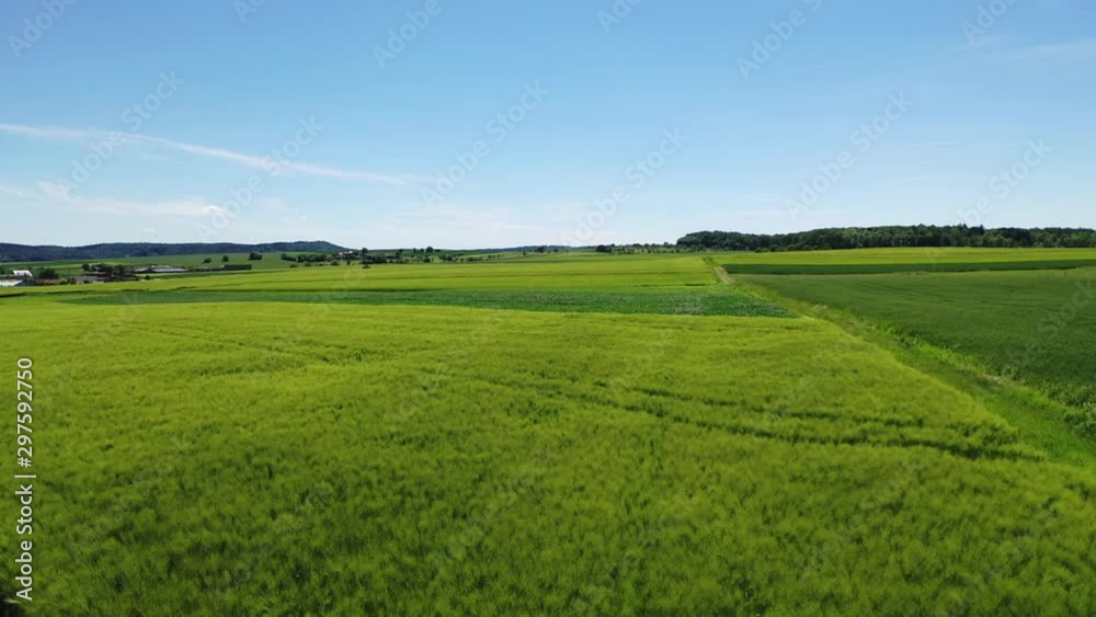 Aerial view of farmland fields in German countryside Aerial view of farmland fields in German countryside