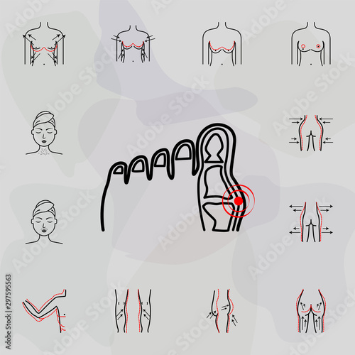 bursitis, toe, pain icon. Universal set of plastic surgery, epilation for website design and development, app development