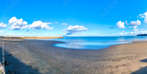 Ramsey Beach and breakwater  Isle of Man  British Isles