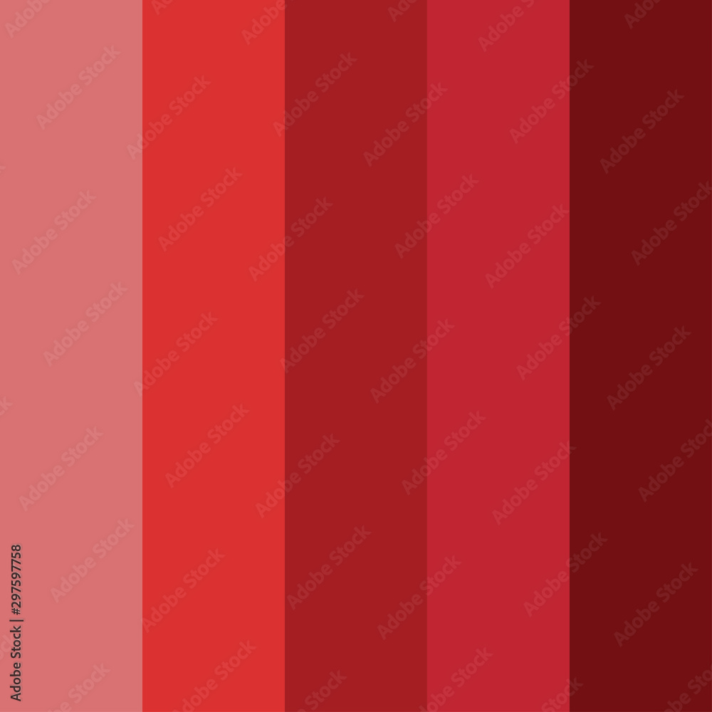 Obraz premium Red color palette vector illustration set