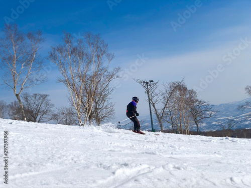 The ski slope of Niseko Mt. Resort Grand Hirafu at Niseko, Hokkaido,Japan photo