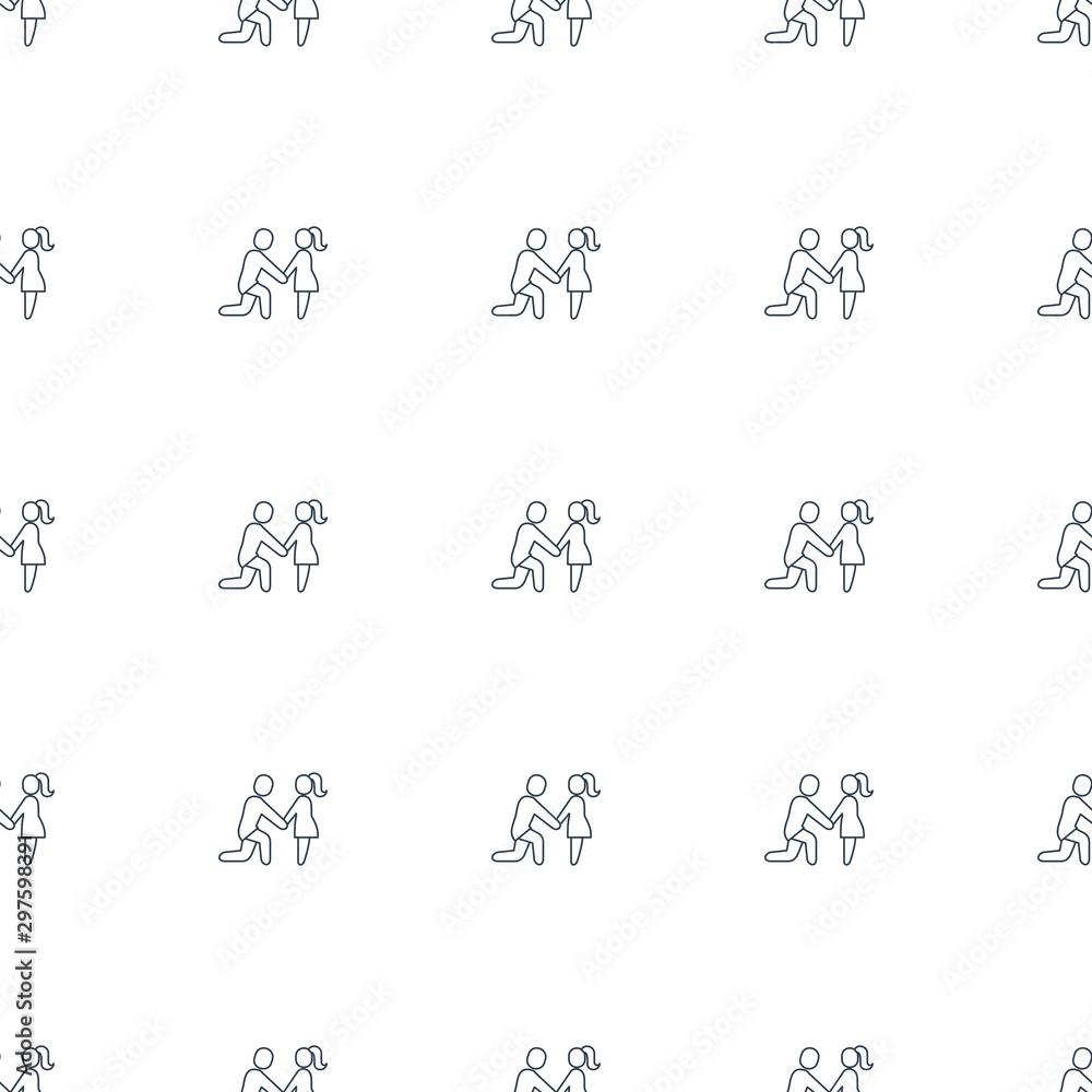 Obraz premium marriage proposal icon pattern seamless white background