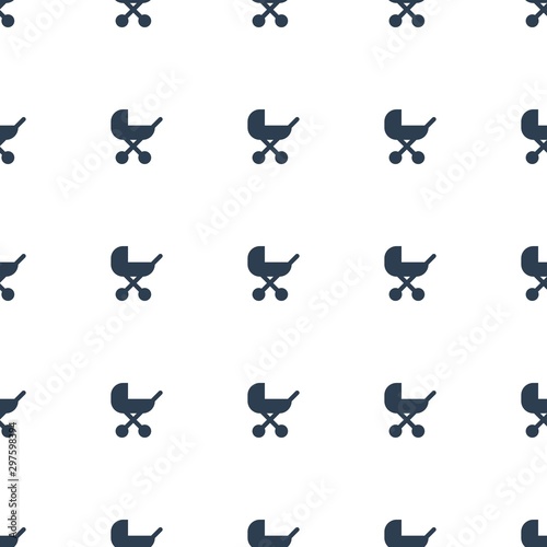 baby stroller icon pattern seamless white background